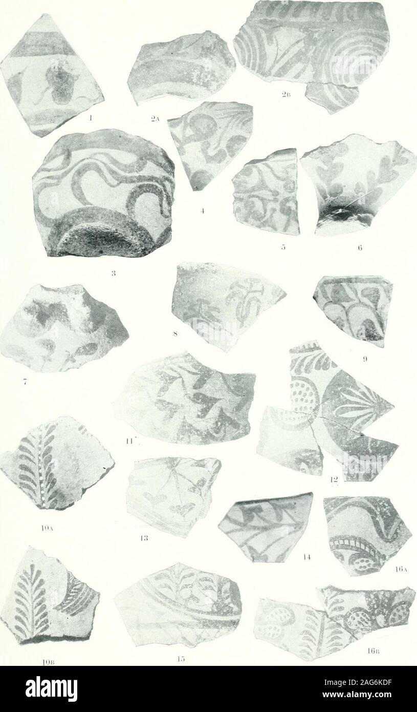 . Fouilles à Phylakopi dans Melos. Plus tard la poterie mycénienne LOCAL (S 13). J. H. S. SUPPL IV (19041 PL. XXVIII.. Plus tard la poterie mycénienne LOCAL (J-13).près de l'échelle 1 -.2 (,No. 10 environ 1:3), J. H. S. SUPPL. IV (1904) PL. XXIX. Banque D'Images