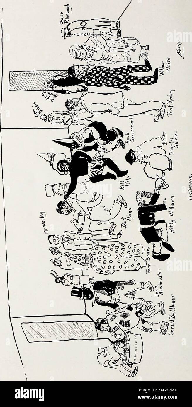 . Le chef. Classe 72 de 1917. Les déesses Junon. ^couvercle Schell. Aenus, Eva Huston. Proserpine, Irene Irwin Diana, Florence Miller. Helena, Julia McGreevey. Chenibs.Worley Kerlin. Keivpies. Tohn Armbruster. Krickenberger Herman. Carl bouclier..Gladys Kern. épave.Raymond Howard. Imp.Oscar Puterbaugh. Dieux. Jupiter, Richard Secteur. Pluton,:rac Stoltz. Ajax, Paul P)radley.Midas, Foster Ganger. Lucifer.Fred Williams. Argus.M. Babb. Juste une personne âgée. Pour toute la richesse que twould;Pd comme à être un cadre supérieur.et avec les personnes âgées, un stylo plume derrière mon oreille,un carnet de notes en main;je ne voudrais pas être une présidence Banque D'Images