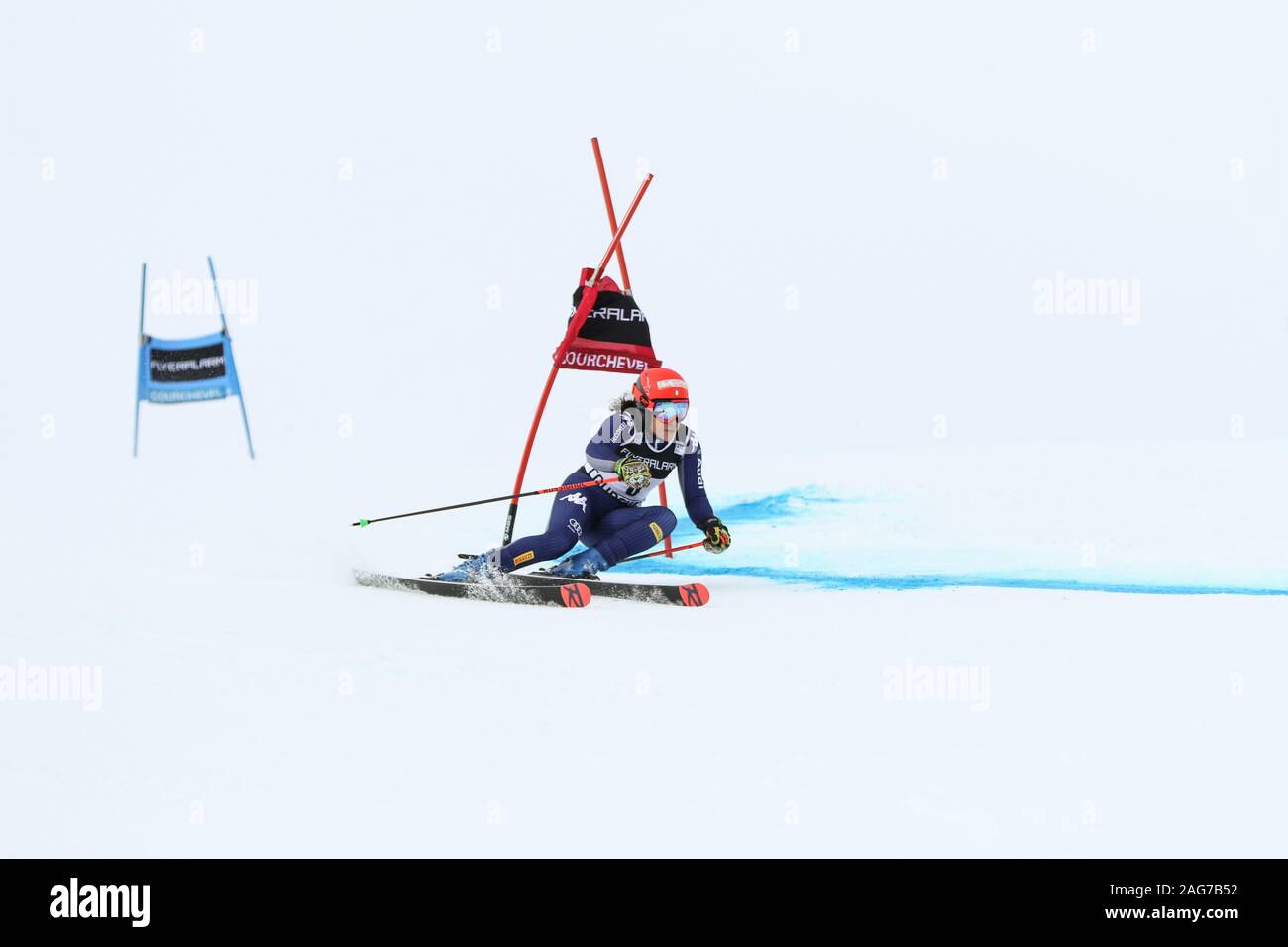 17 Dec 2019 Courchevel France Federica Brignone Audi Coupe du Monde FIS de slalom géant Femmes 2019-2020 Banque D'Images