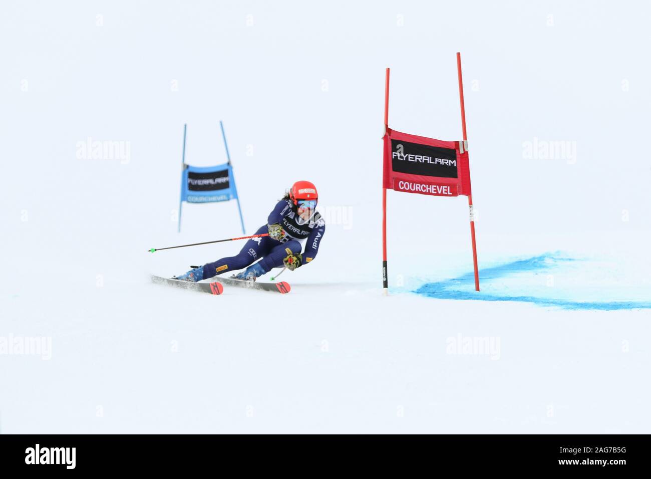 17 Dec 2019 Courchevel France Federica Brignone Audi Coupe du Monde FIS de slalom géant Femmes 2019-2020 Banque D'Images