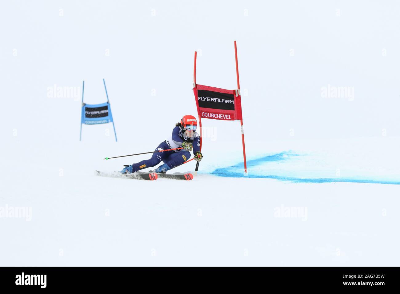 17 Dec 2019 Courchevel France Federica Brignone Audi Coupe du Monde FIS de slalom géant Femmes 2019-2020 Banque D'Images