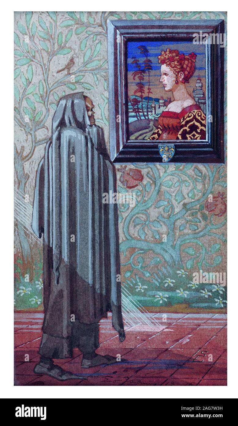 La jeune fille et la mort, 1916. Collection privée. Banque D'Images