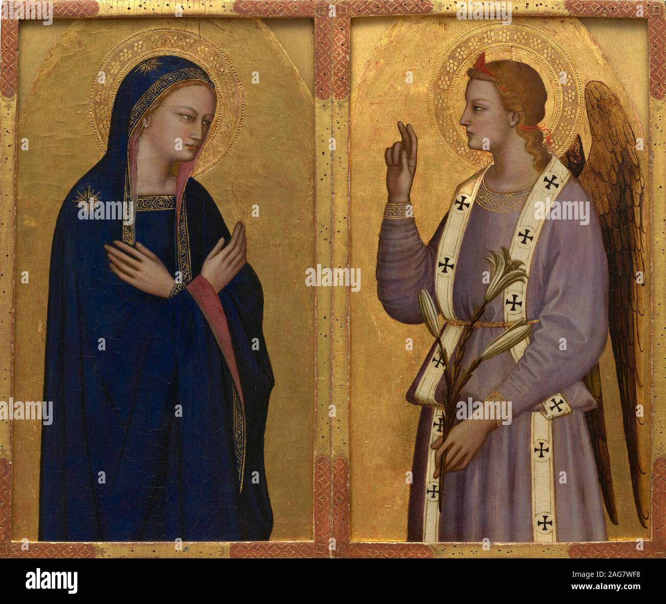 L'Annonciation, ca 1350. On trouve dans la Collection Collection d'Alana, Newark. Banque D'Images