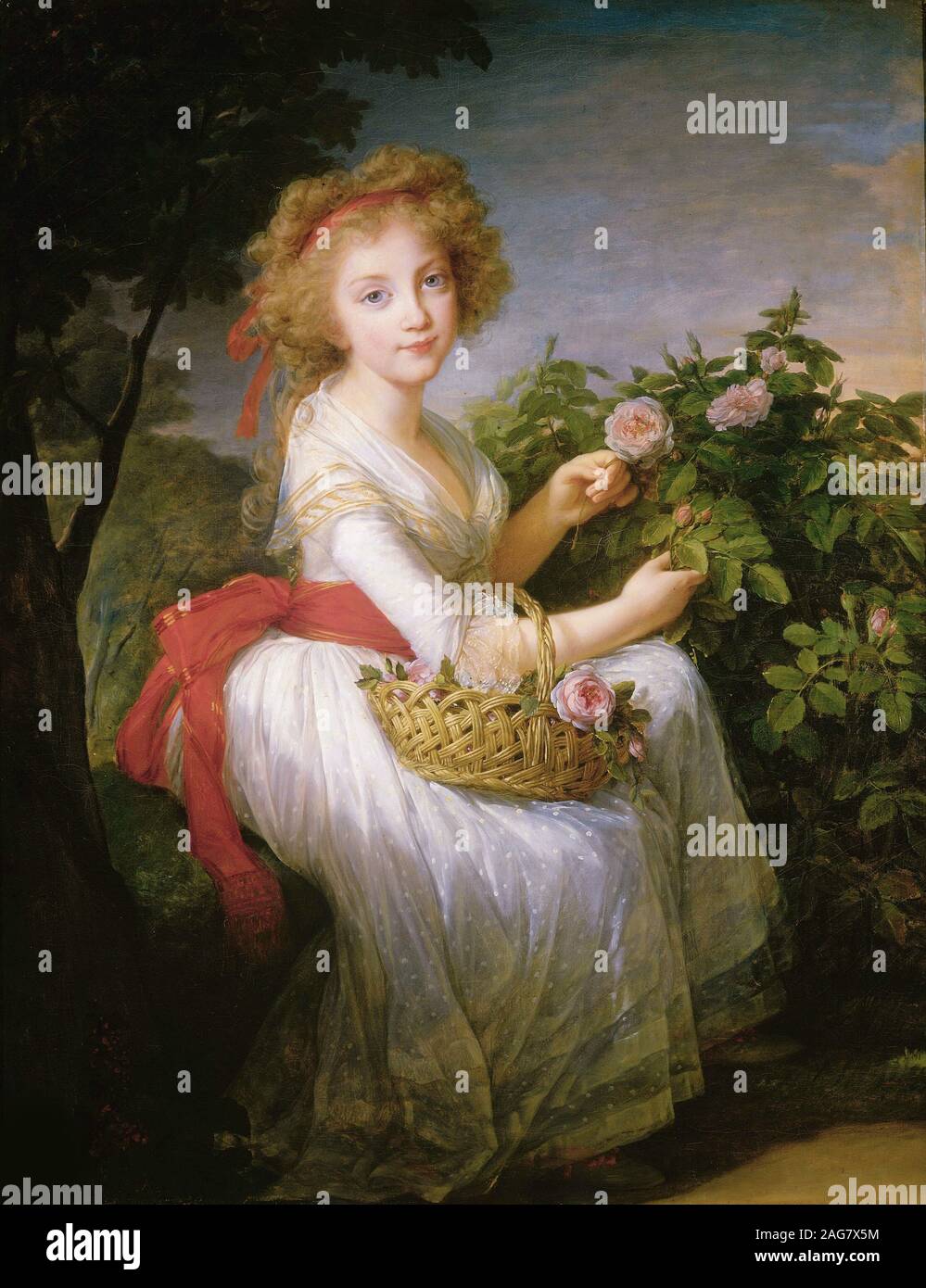 La princesse Maria Cristina de Naples et de Sicile (1779-1849), ch. 1790. On trouve dans la collection de Museo di Capodimonte, Naples. Banque D'Images