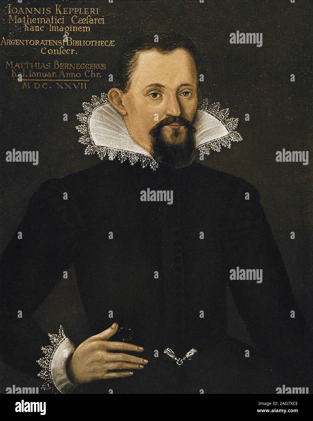 Portrait de Johannes Kepler (1571-1630), ch. 1620. On trouve dans la collection de bibliothèque de l'Académie des Sciences de Russie, Saint-Pétersbourg. Banque D'Images
