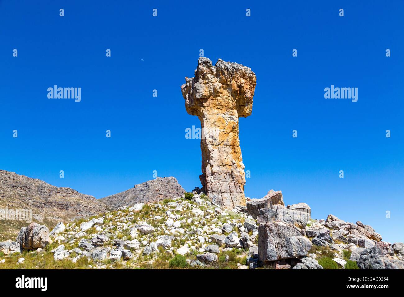 La formation rocheuse de la croix de Malte - une destination de randonnée populaire dans le Cederberg, Afrique du Sud Banque D'Images