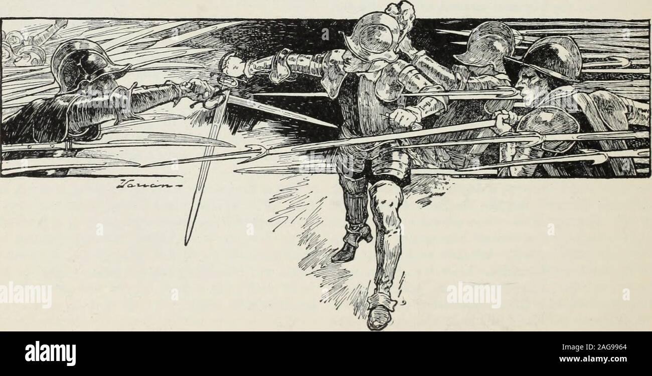 . L'étagère pour les garçons et filles contes historiques et oeuvres d'or partie 4. e d'acier ; mais à une meilleure formation lastEdwards hommes ont conduit les Écossais retour les bois. Nombres étaient morts sur la gauche, et, avec une bien triste coeur, Wallace wasobliged à voler. Un brave patriotes fin pendant sept longues années Wallace vit parmi thehills, aller en danger de sa vie. Puis l'un d'hisown hommes était assez méchant pour dire roi Ed-ward où il devait être trouvé. Ainsi il a été capturé et emmené à Westminster, où il a été accusé d'être un traître. Je ne suis pas un traître, s'écria Wallace, pour Je wasnever de son sujet. Vous avez tuer Banque D'Images