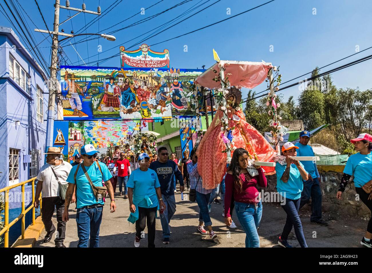 District fédéral de Mexico Mexico Xochimilco Xaltocán juste de la Vierge des Sept Douleurs Banque D'Images