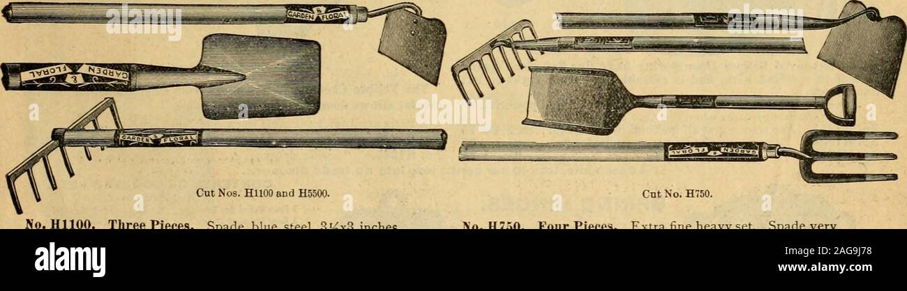 . L'été et articles ménagers.. Coupe d'accueil d'une marquise d'utilisation. Coupe d'auvent plié. No Cut d'auvent accueil Établi.H8 HIO H12 intègre windows, pouces de 27 à 33 33 à 39 39 à 42 l'une des largeurs ci-dessus 3A pieds de long • par doz., 81500 Lors de la commande, de la largeur de l'état de la fenêtre à auvent qui est recherché. Outils de jardin.. No Cut Nos HUGO et H5500. HUGO. Trois pièces. Spade, Blue Steel, 3Kx3 pouces,21 pouces sur tout ; hoe, modèle régulier, 3x2Ji pouces,bluesteel malléable ; porte-dents5, émaillé de râteau. S'occupe de 22 pouces par doz. fixe, donc 90 3 douzaine de lots 75 H5500. Trois pièces. Chat,5x3 ? !po, acier brillant,shap Banque D'Images