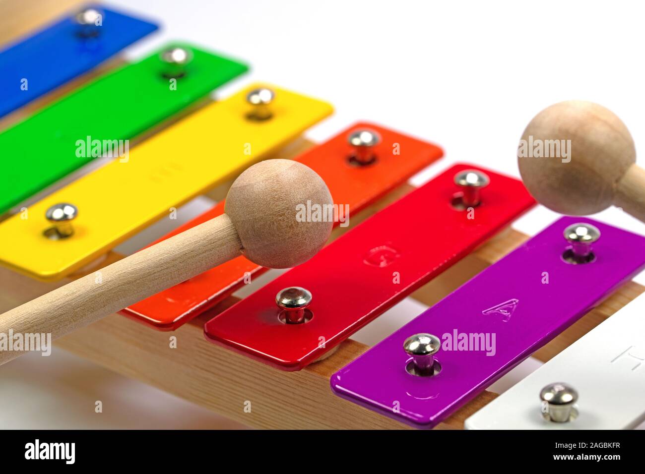 Xylophone coloré dans un close-up Banque D'Images