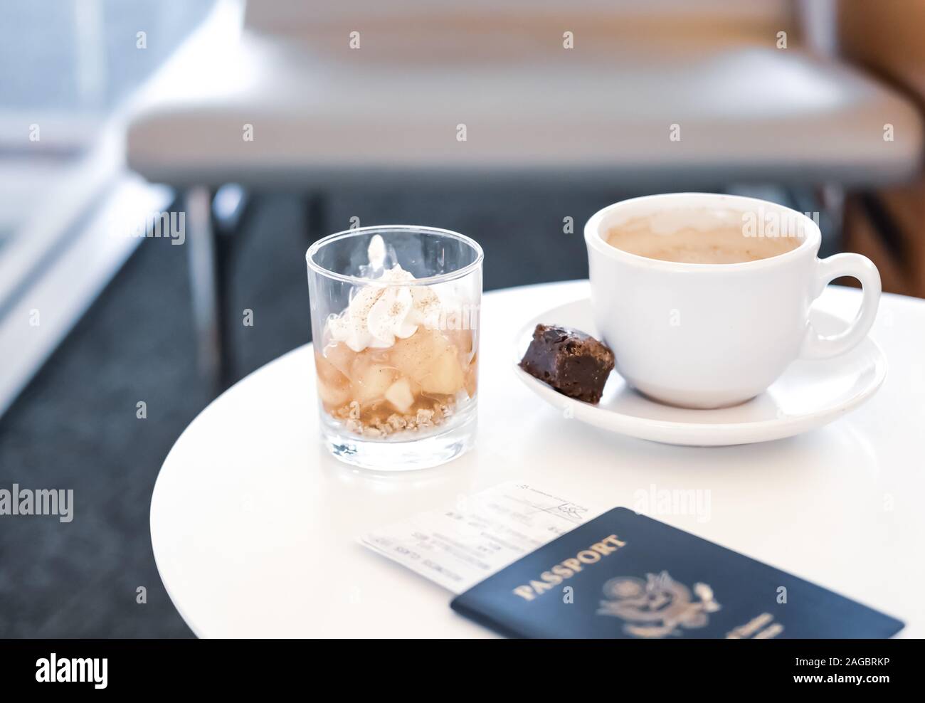 Café dans l'aéroport. Banque D'Images