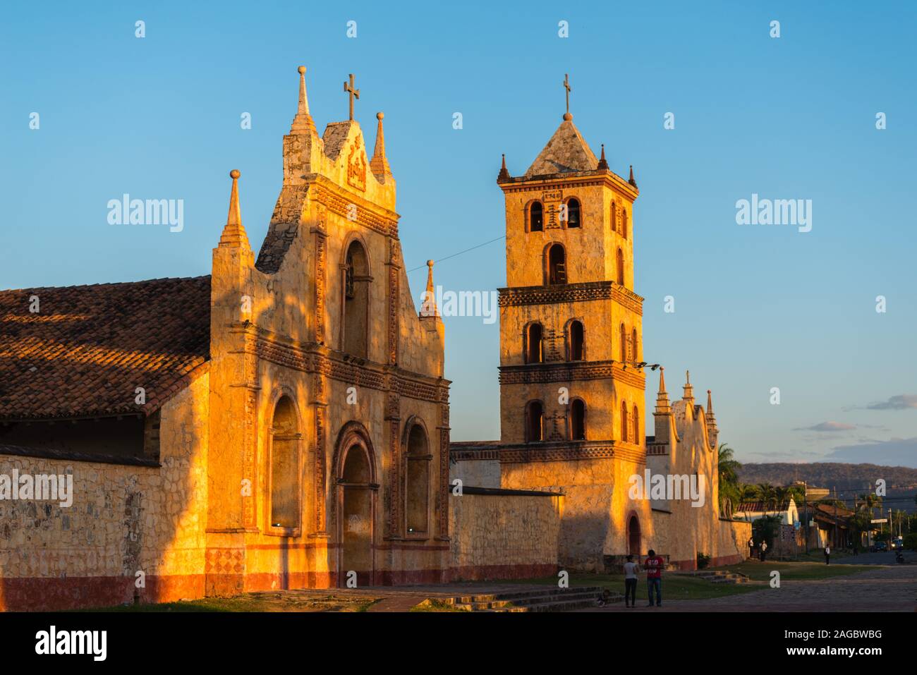 Mission Eglise de San José de Chiquitos, Mission jésuite, circuit de mission, patrimoine mondial de l'UNESCO, basses-terres orientales, Bolivie, Amérique latine Banque D'Images