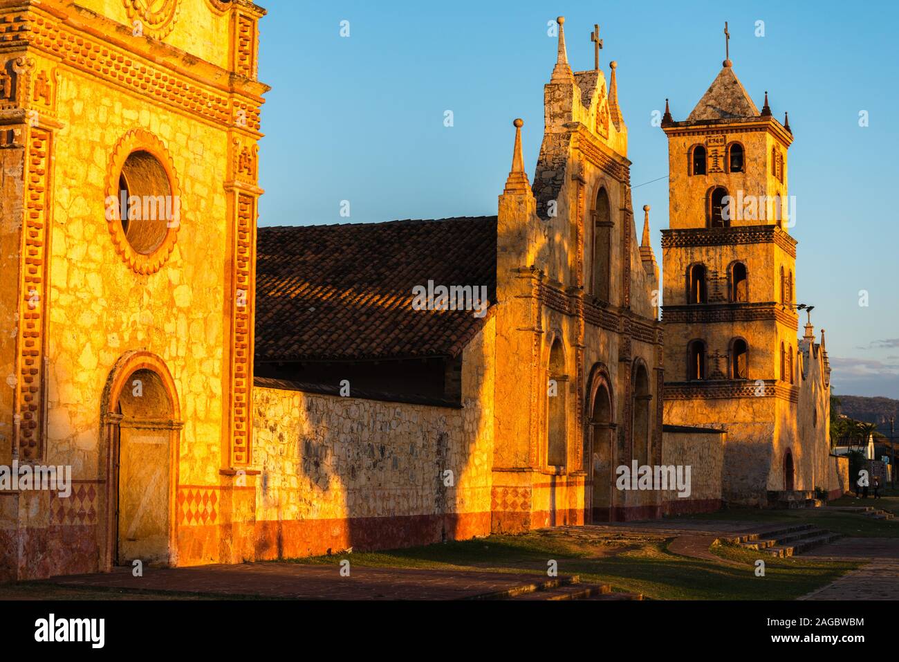 Mission Eglise de San José de Chiquitos, Mission jésuite, circuit de mission, patrimoine mondial de l'UNESCO, basses-terres orientales, Bolivie, Amérique latine Banque D'Images