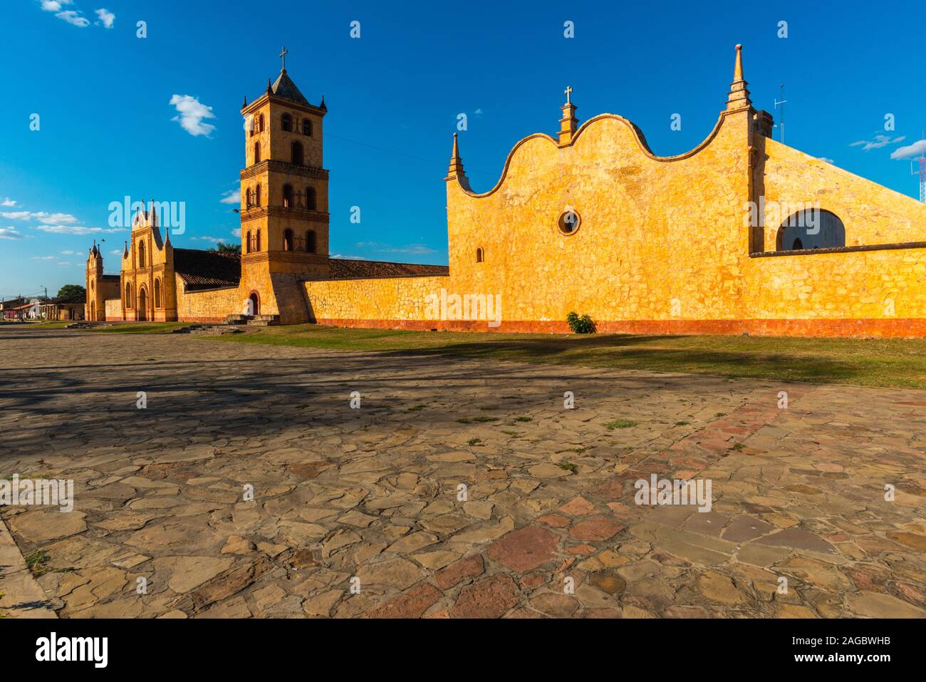 Mission Eglise de San José de Chiquitos, Mission jésuite, circuit de mission, patrimoine mondial de l'UNESCO, basses-terres orientales, Bolivie, Amérique latine Banque D'Images