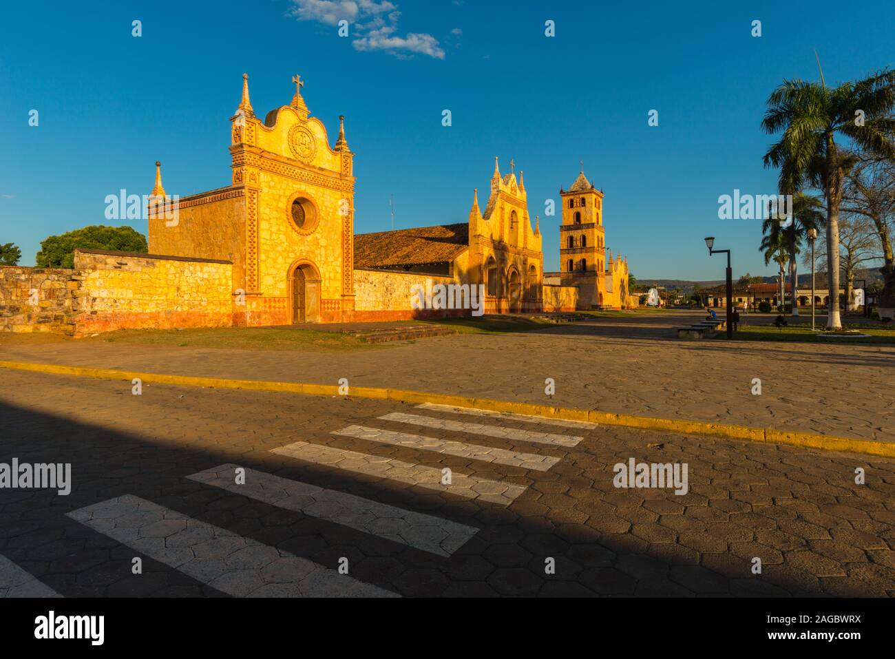 Mission Eglise de San José de Chiquitos, Mission jésuite, circuit de mission, patrimoine mondial de l'UNESCO, basses-terres orientales, Bolivie, Amérique latine Banque D'Images
