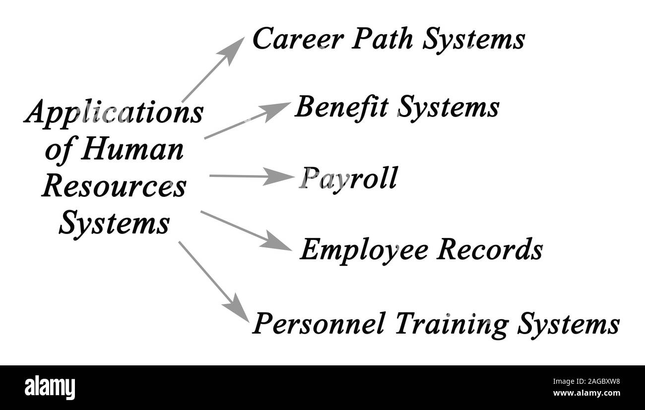 Applications des systèmes des ressources humaines Banque D'Images