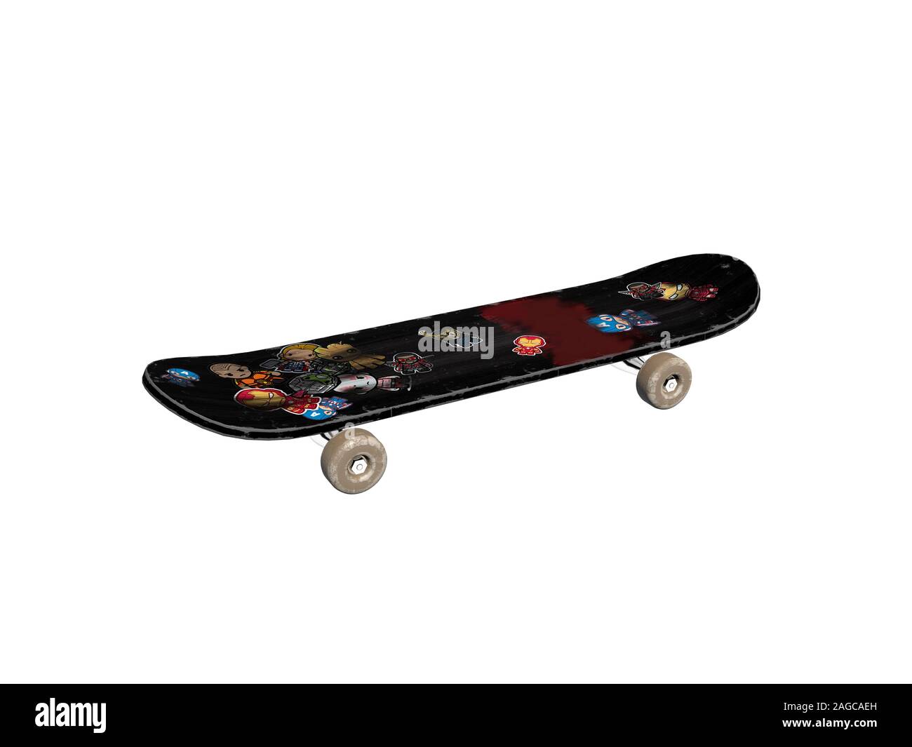 rendu tridimensionnel de skateboard avec jouets Banque D'Images