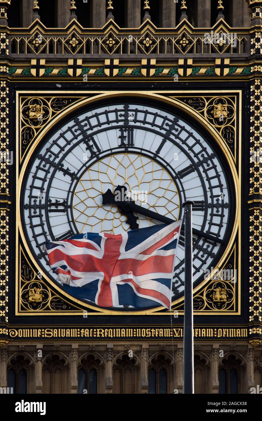 Big Ben, la célèbre tour de l'horloge au Palais de Westminster, Londres, Angleterre Banque D'Images