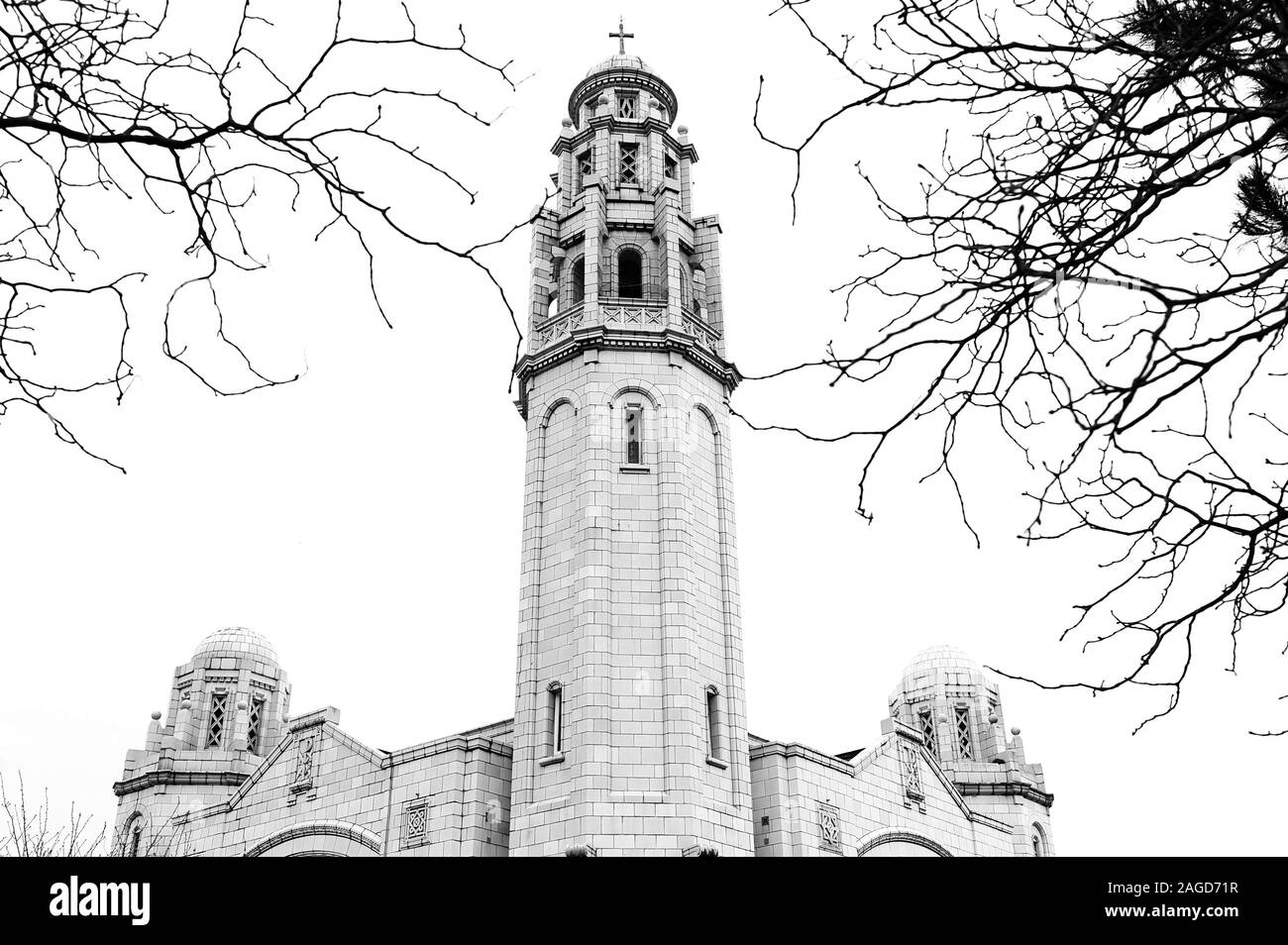 L'église blanche,Ansdell,Lytham St Annes Banque D'Images