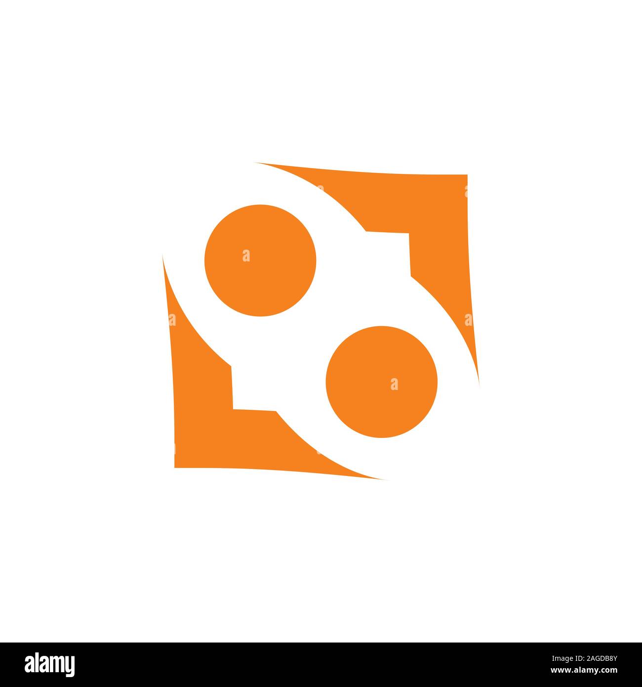 Flèche vecteur logo points carrés Illustration de Vecteur