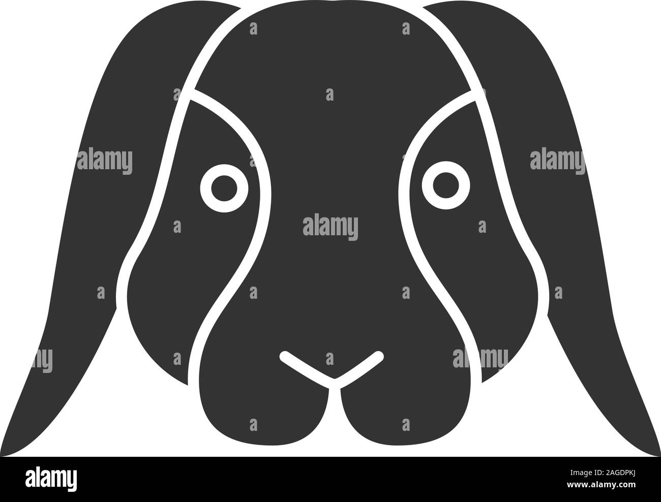 Lapin nain icône glyphe. Symbole de Silhouette. Bunny. Le lièvre. L'espace négatif. Vector illustration isolé Illustration de Vecteur