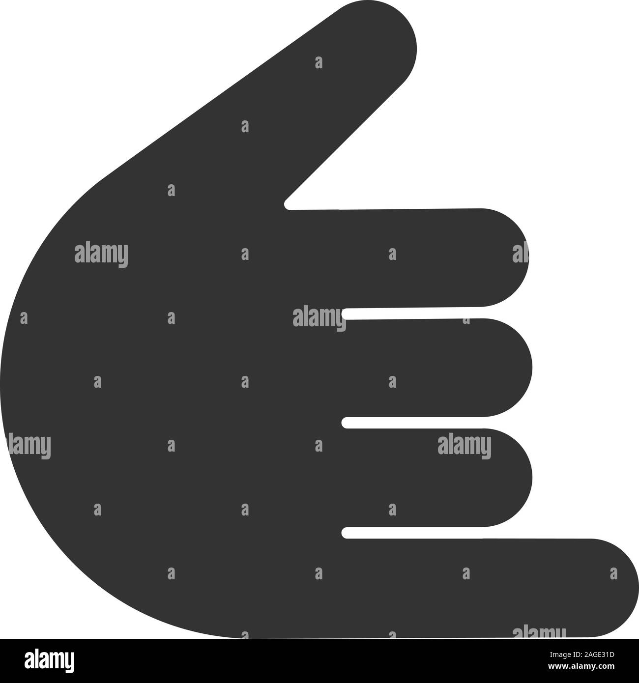 Geste de la main de Shaka icône glyphe. Symbole de Silhouette. Pendre. Appelez-moi signe. L'espace négatif. Vector illustration isolé Illustration de Vecteur