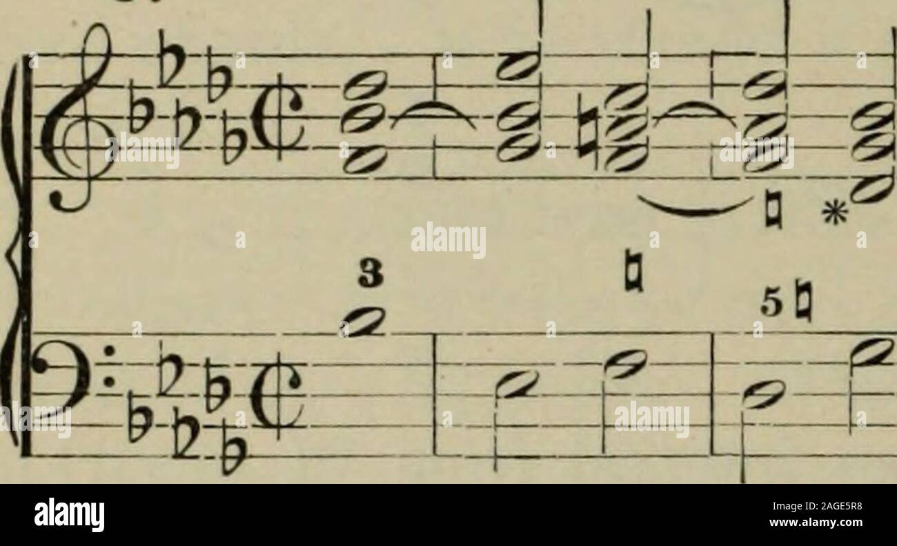 . Une clé de l'harmonie et un manuel simplifié de classe. b : je IV V VI III n° V I la basse de l'exercice suivant est le même que dans l'exercice précédent (transposée ). Remarque Le differentsetting à partir de * jusqu'à la fin.9. ,4. 13a(l)Li(l)S ^B bb : I II III IV V VI° V I * Le mouvement vers le bas dans les graves à la fin sug-invités qu'il serait peut-être bien à l'approche de soprano thefinal accord dans la vers le haut pour faire mouvement contraire.Prendre cette pensée comme un point de départ, nous constatons qu'theposition des quatre accords est ainsi influencé. Il est ce qui nous conduit à négliger la politique remarque Dbetw Banque D'Images