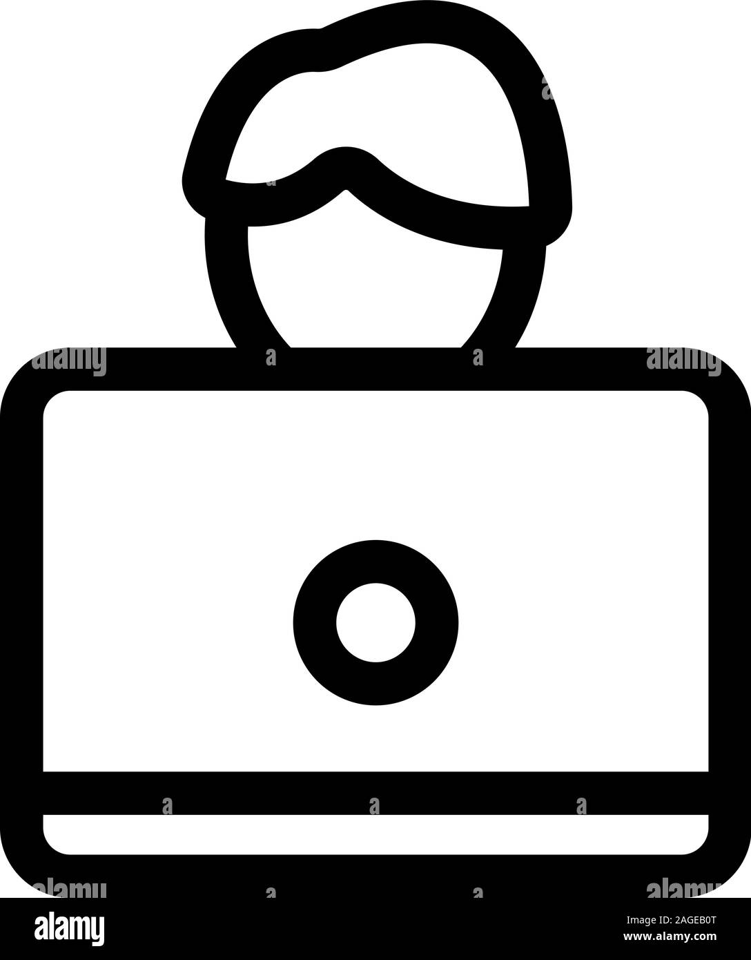 L'icône vidéo blogger vecteur. Illustration symbole contour isolé Illustration de Vecteur