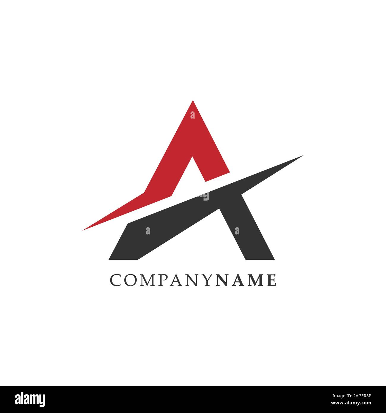 Lettre initiale d'un modèle de conception de logo Vector. Lettre un ...