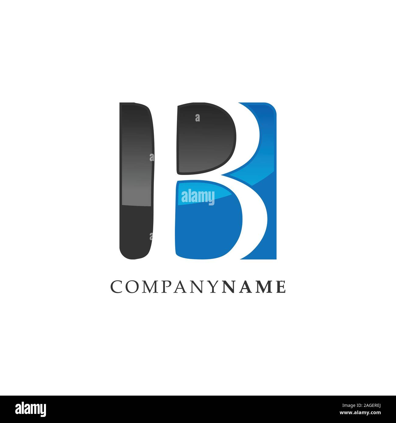 Lettre initiale B lettermark logo design vecteur. Business template lettermark logo design droit Illustration de Vecteur