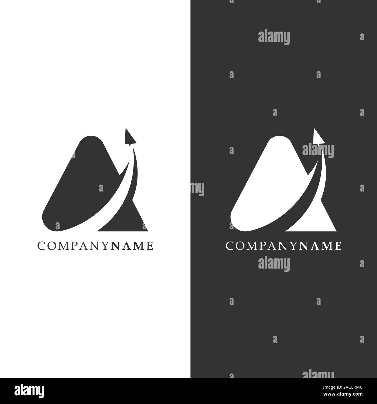 Une simple lettre avec logo avion en papier et vecteur de conception de l'espace négatif. Voyage Lettermark logo design vector Illustration de Vecteur