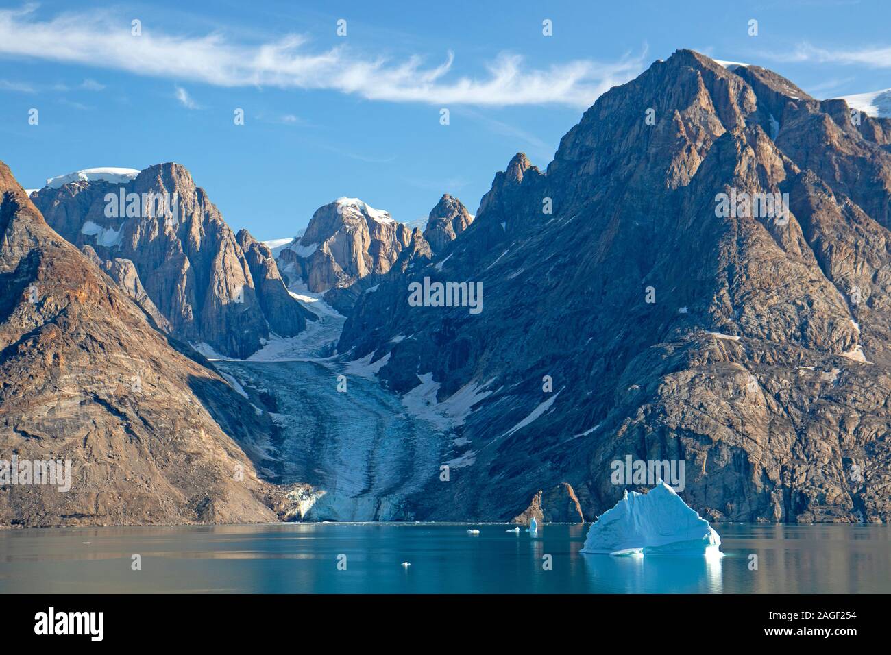 Øfiord dans l'est du Groenland Banque D'Images