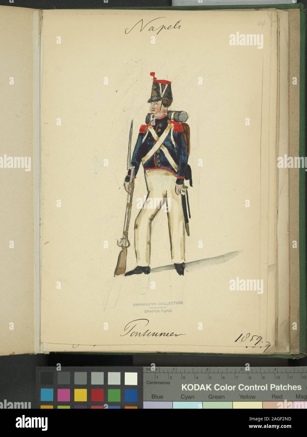 Soldat italien en Italie. Royaume des Deux-Siciles, 1849-1859. ; Italie italien soldat. Royaume des Deux-Siciles, 1849-1859. Banque D'Images
