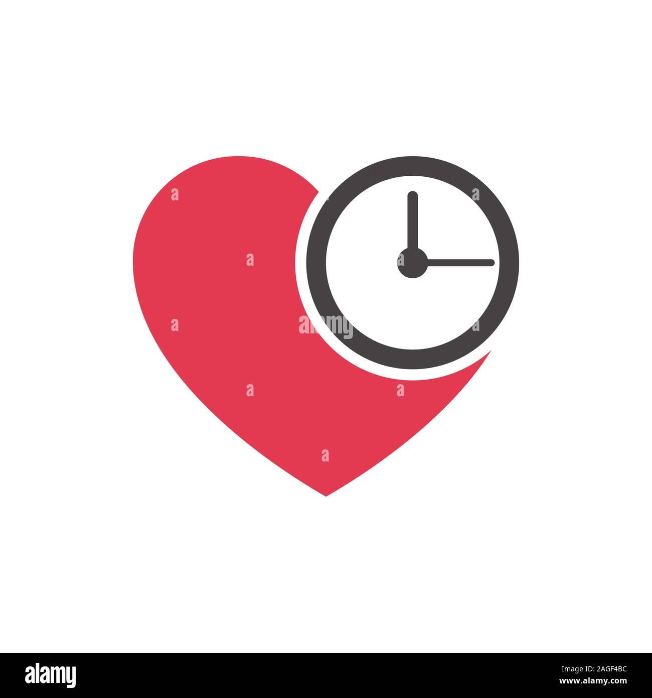 Logo coeur vecteur conception modèle. Happy Valentines Day concept. Logo coeur abstrait vecteur icône design Banque D'Images