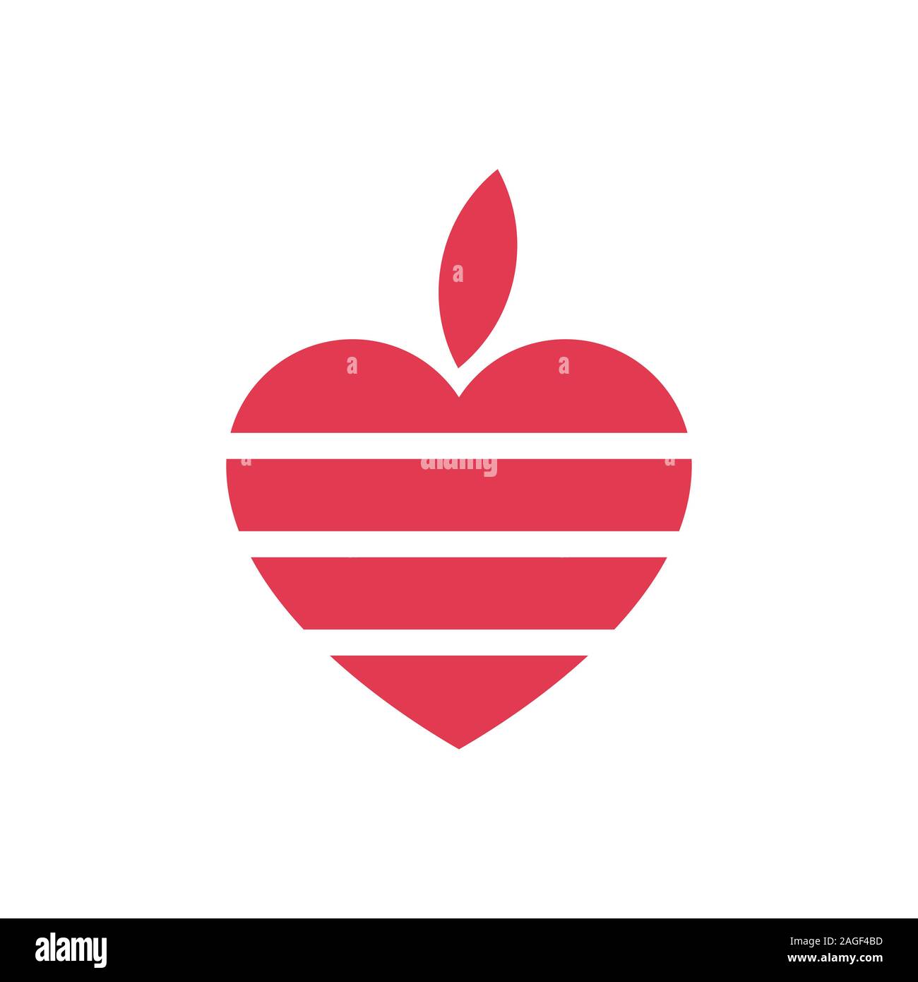 Logo coeur vecteur conception modèle. Happy Valentines Day concept. Logo coeur abstrait vecteur icône design Banque D'Images