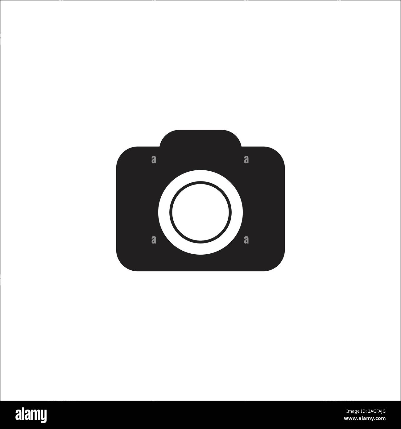 Icône d'appareil photo dans un style plat isolé sur fond blanc. Symbole de l'appareil photo pour votre web site design, logo, l'app, l'assurance-chômage. Illustration vectorielle, EPS10. Illustration de Vecteur