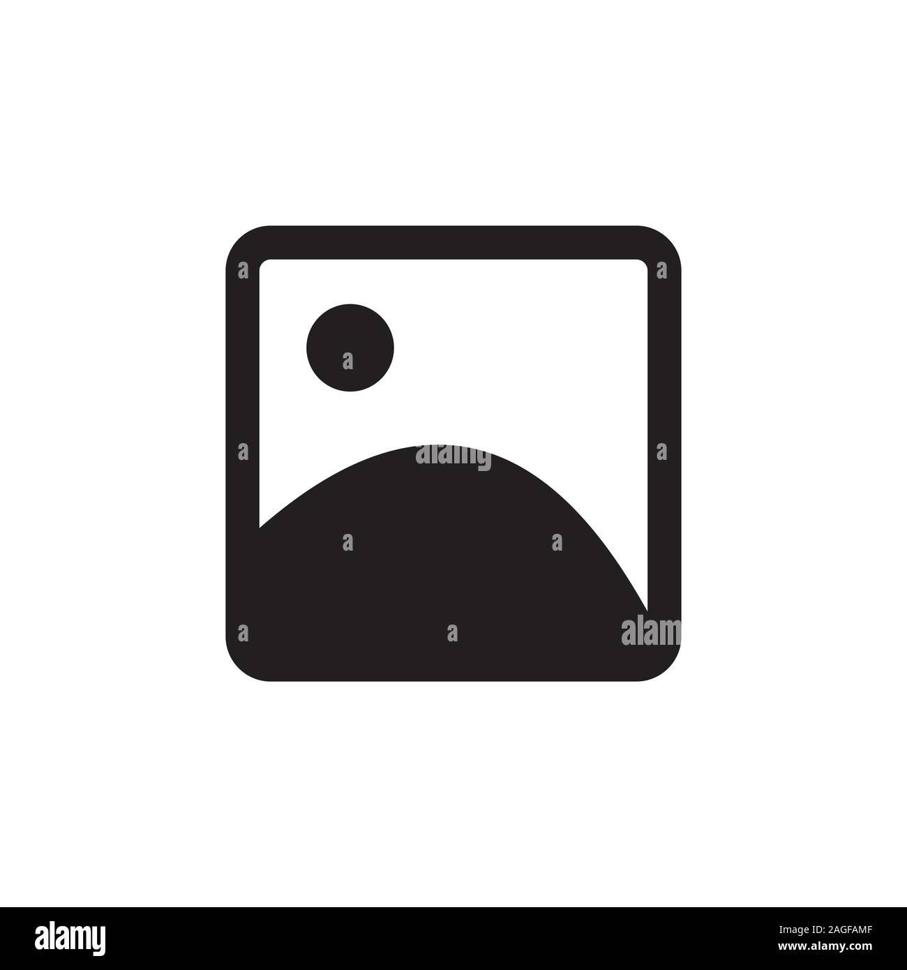 Photo Vector icon.Vector illustration de l'icône de l'image solide. L'icône de la photo. Illustration de Vecteur