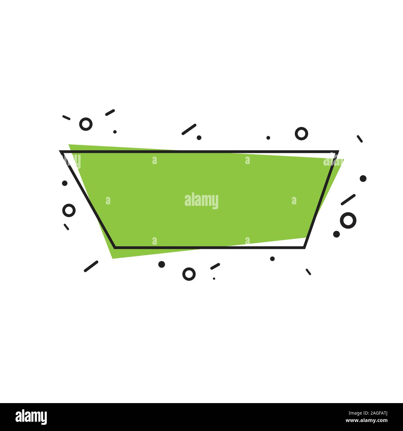 Trapezium badges. Memphis style. Pour l'élément de design graphique - affiche, dépliant, brochure, carte, une étiquette, une vignette, une bannière. Vector illustration Illustration de Vecteur