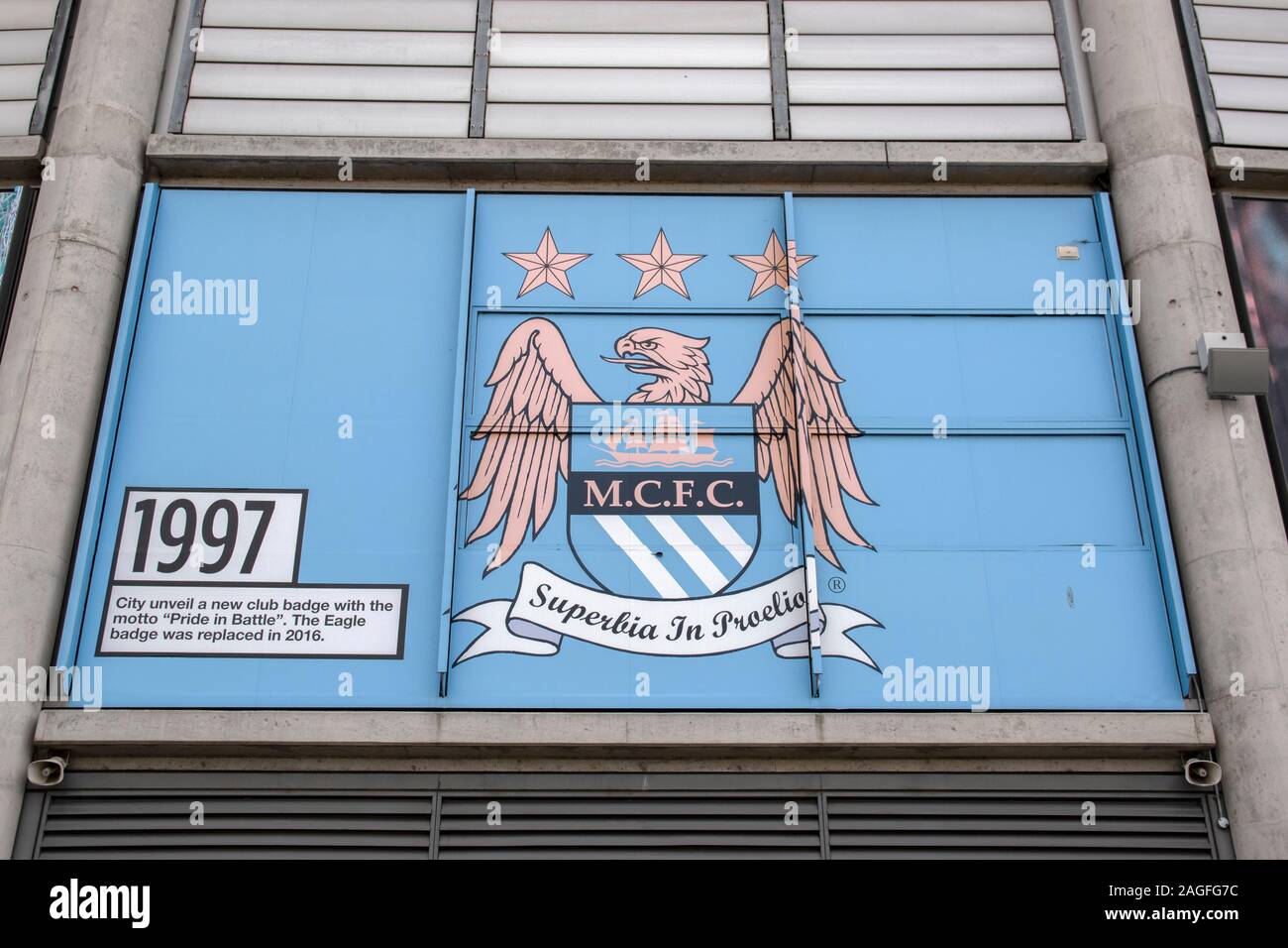 L'année 1994 Billboard au stade de Manchester à Manchester en Angleterre 2019 Banque D'Images