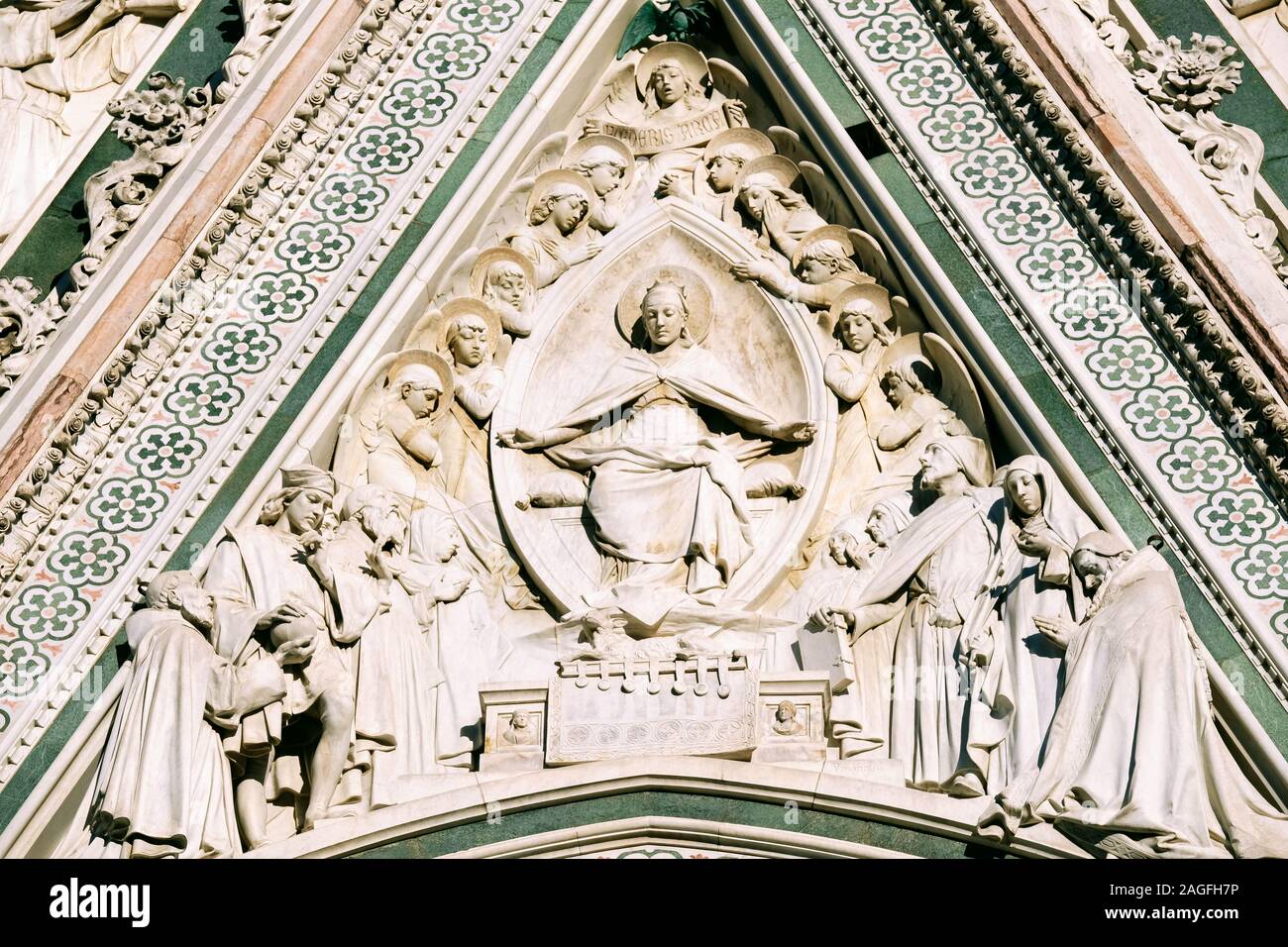 Détail de Santa Maria in Fiore, la cathédrale de Florence, Italie Banque D'Images