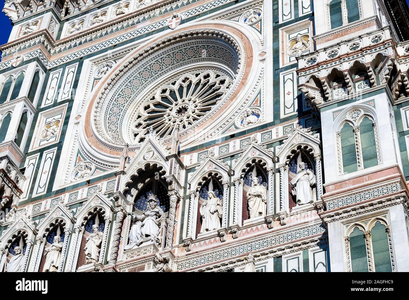 Détail de Santa Maria in Fiore, la cathédrale de Florence, Italie Banque D'Images