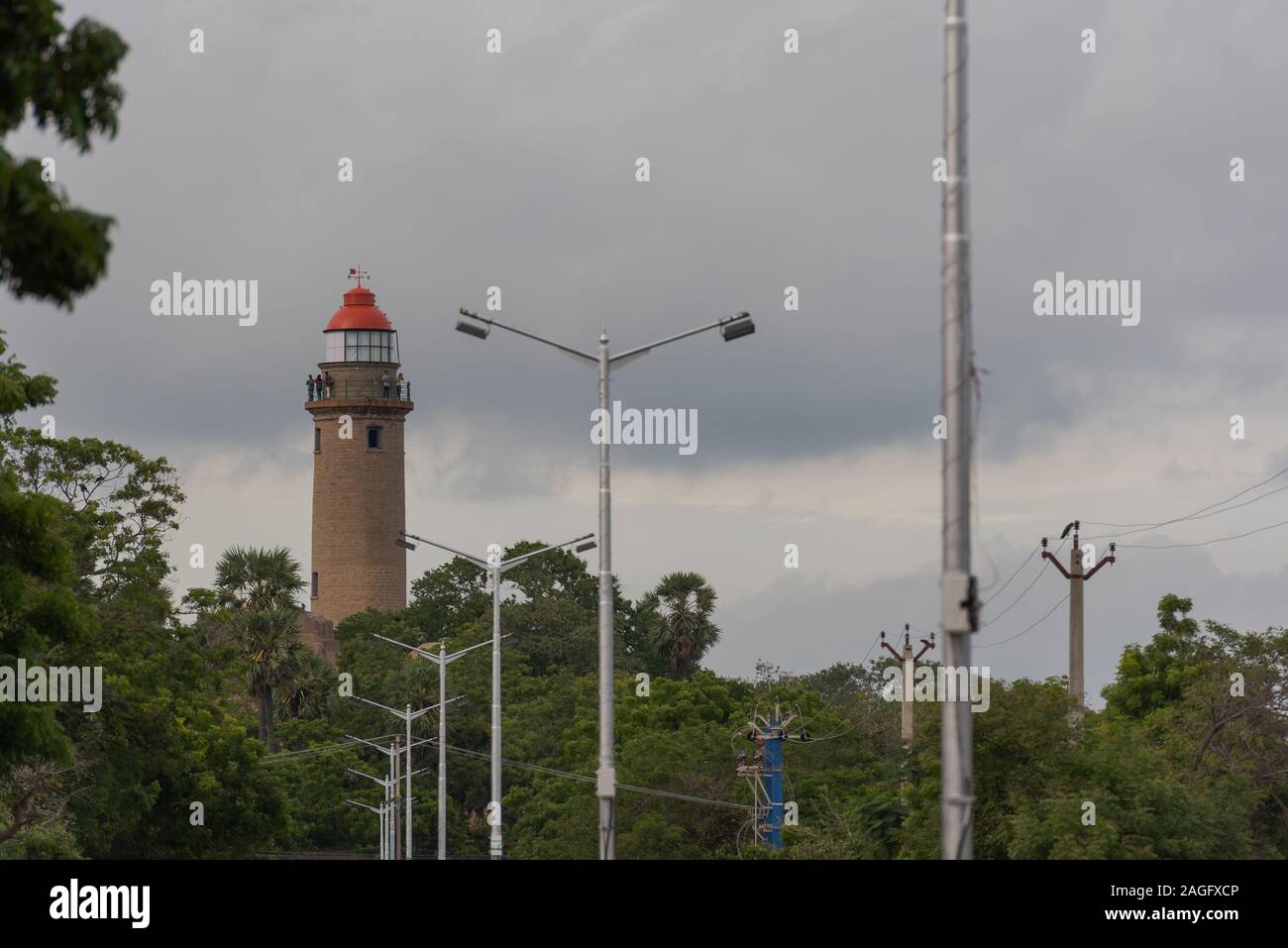 Leuchtturm à Mahabalipuram, Tamil Nadu, Inde du Sud Banque D'Images