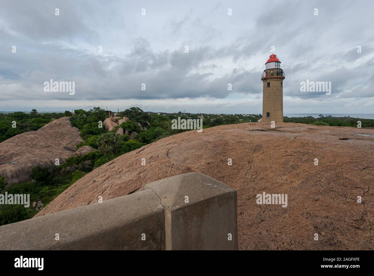 Leuchtturm à Mahabalipuram, Tamil Nadu, Inde du Sud Banque D'Images