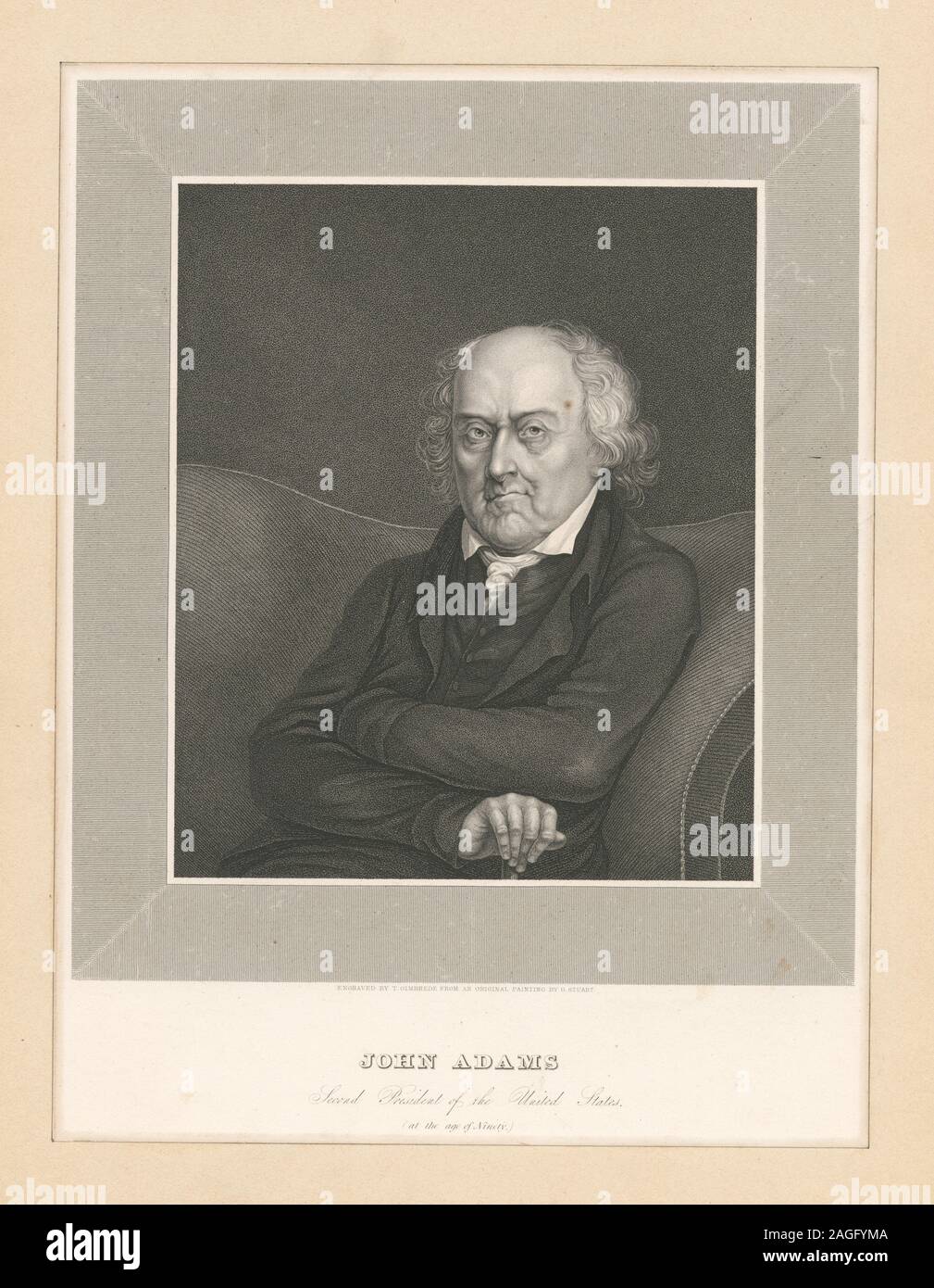 EM2302 ; John Adams, deuxième Président des États-Unis (à l'âge de quatre-vingt-dix). Banque D'Images