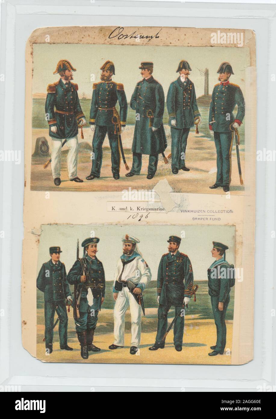 Des officiers et soldats réguliers, 1896 (Seidel) ; K. und k. Kriegsmarine, 1896 Banque D'Images