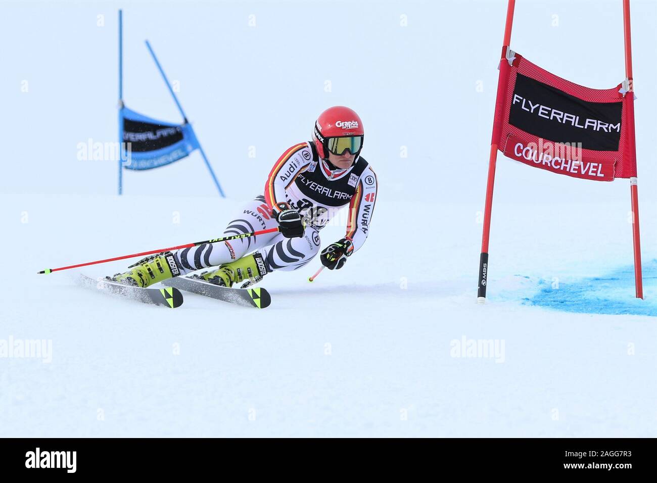 Courchevel France Déc 17 2019 Marlene Schmotz ski de l'Allemagne le slalom géant féminin AUDI FIS Coupe du Monde de Ski 2019-2020 Womens sports Slalom géant Banque D'Images