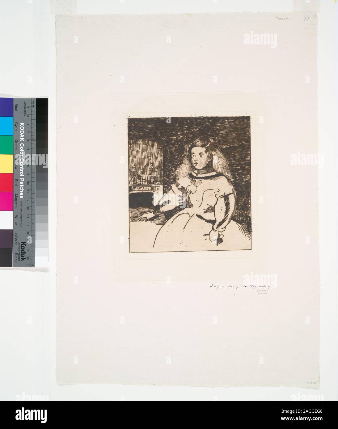 M-N 14 ; G. 6 ; H. 14. ; L'infante Marguerite d'après Velasquez. Banque D'Images