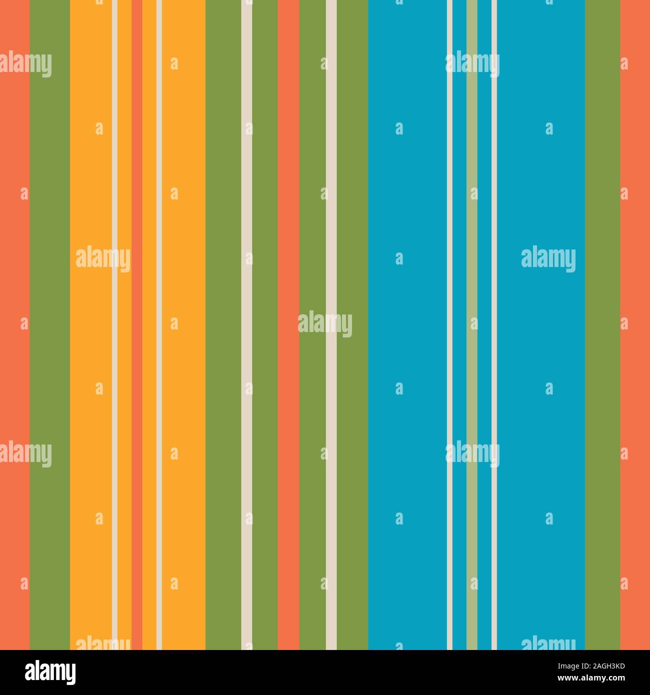 Dynamique belle orange, jaune, vert et bleu aqua de bandes dans des largeurs variées. Vecteur géométrique verticale transparente avec motif une ambiance tropicale. Grand Illustration de Vecteur