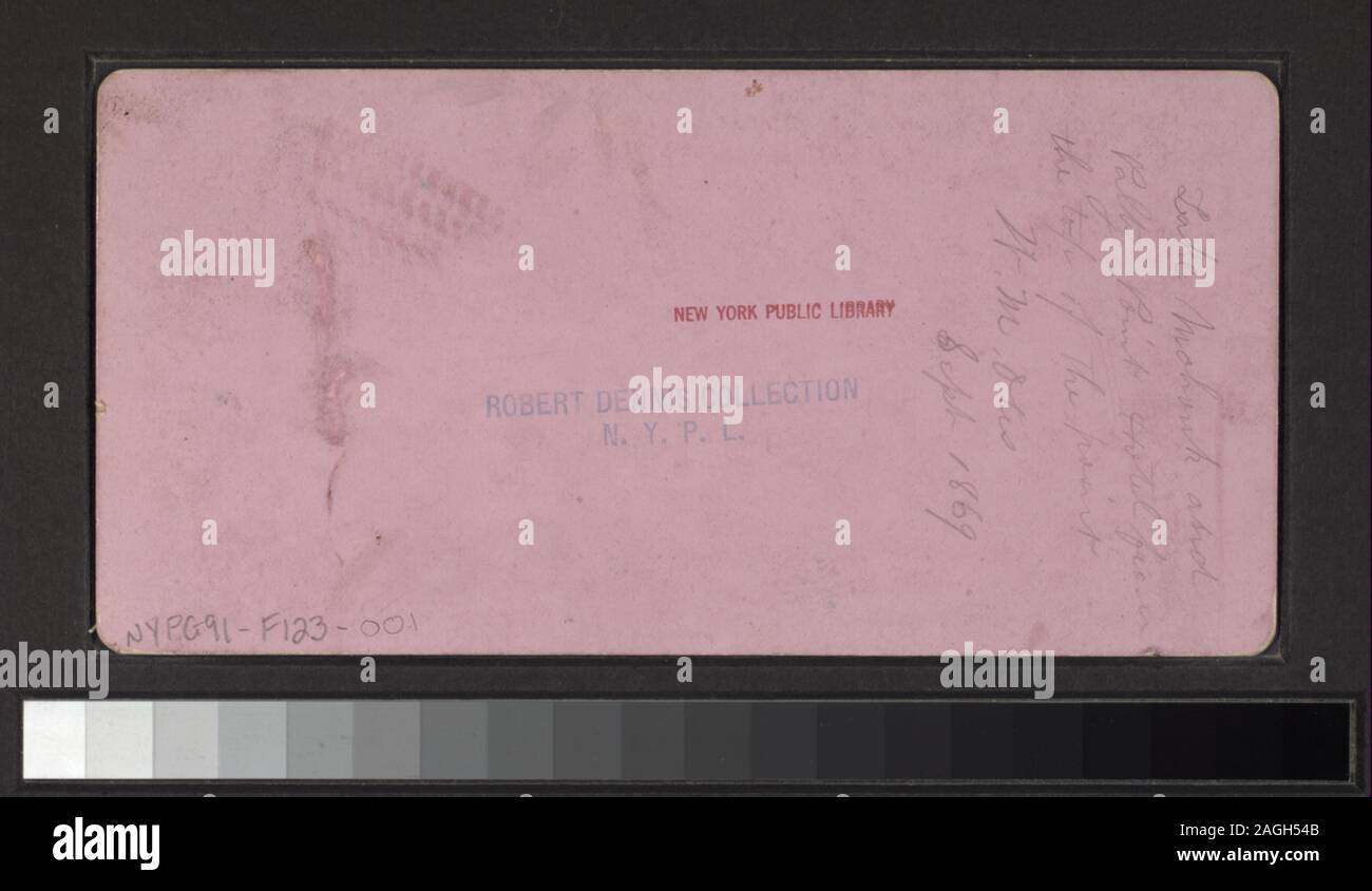 Mohonk Lake et Paltz Point Hotel du haut de la point de vue de J. Loeffler, Vail, E et H. T. Anthony et d'autres photographes et éditeurs. Robert Dennis Collection de vues stéréoscopiques. Titre conçu par cataloger. Vue sur le lac de Mohunk, y compris le point de vue sur le lac, des formations rocheuses, les plaisanciers, les randonneurs, les cascades, et le lac Maison Mohunk. Certaines vues en double. ; Lac Mohonk et Paltz Point Hotel du haut du point. ; Banque D'Images