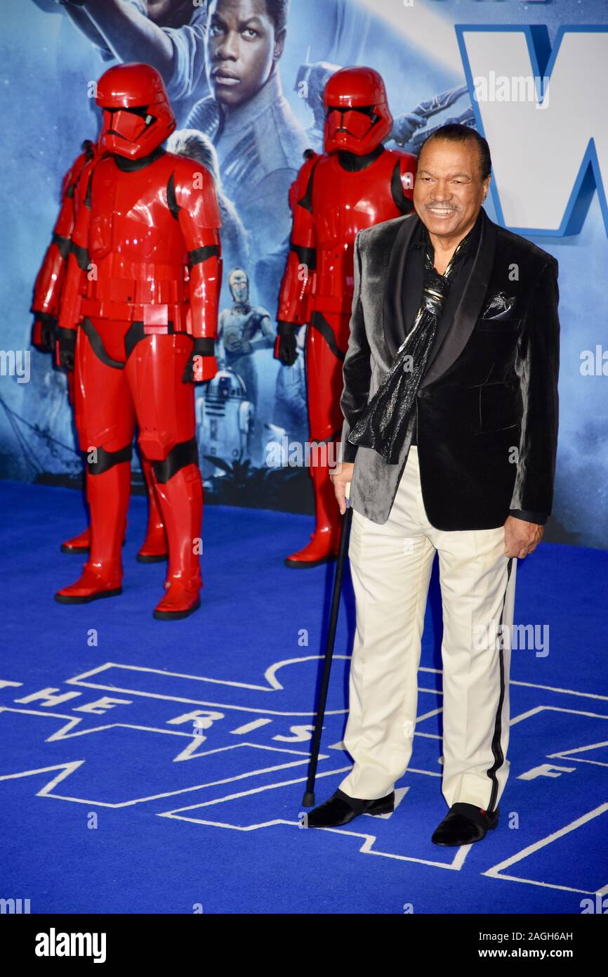 Billy Dee Williams. Star Wars : La montée de Skywalker. Première européenne Cineworld, Leicester Square, London. UK Banque D'Images